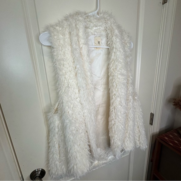 Pink Owl Faux Fur Swing Vest Ivory Size L - Picture 4 of 14